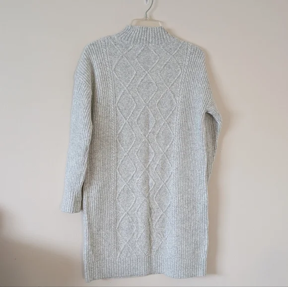 Loft Gray Knit Sweater Dress Size Medium - Picture 4 of 4